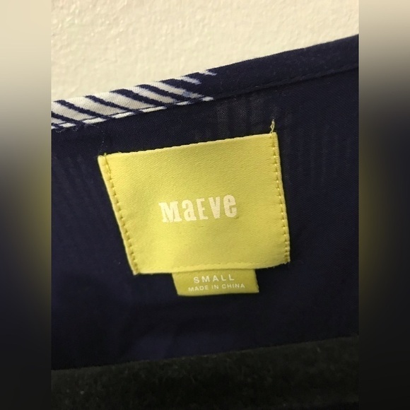 ANTHROPOLOGIE Maeve Womens Indiga Swing Cap Sleeve Pullover Knee Length Dress S - Picture 15 of 16